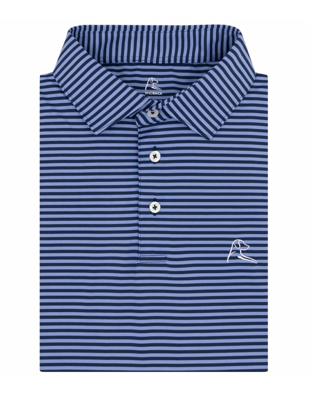 RhoBack - The Birdie Stripe Men's Short Sleeve Performance Polo